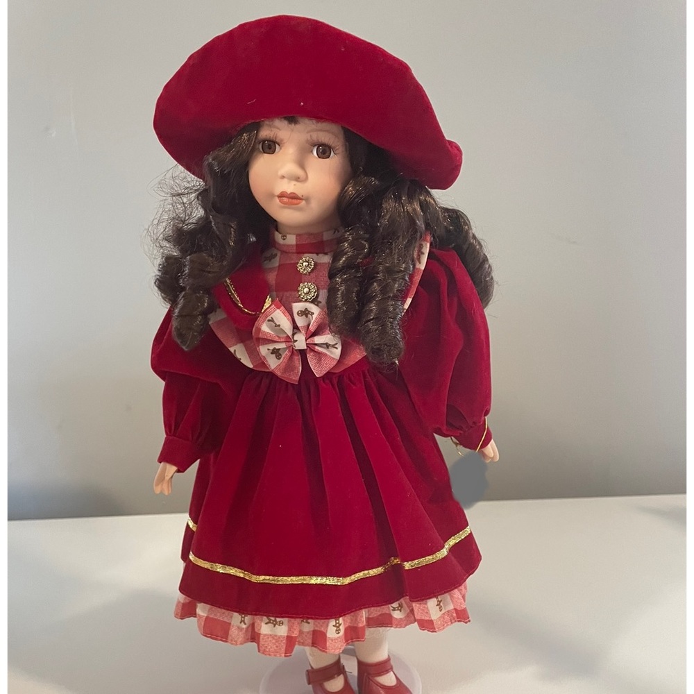 Christmas porcelain doll.